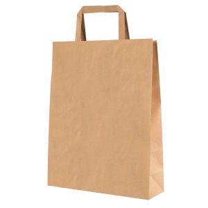 YOFADCI 20 Sacchetti Di Carta Kraft Con Finestra Trasparente E Chiusura Zip, 20x30 Cm, Riutilizzabili Per Alimenti, Pane, Regali